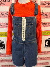 Load image into Gallery viewer, Love & Legend Denim Lace Up Overalls (Size 12)