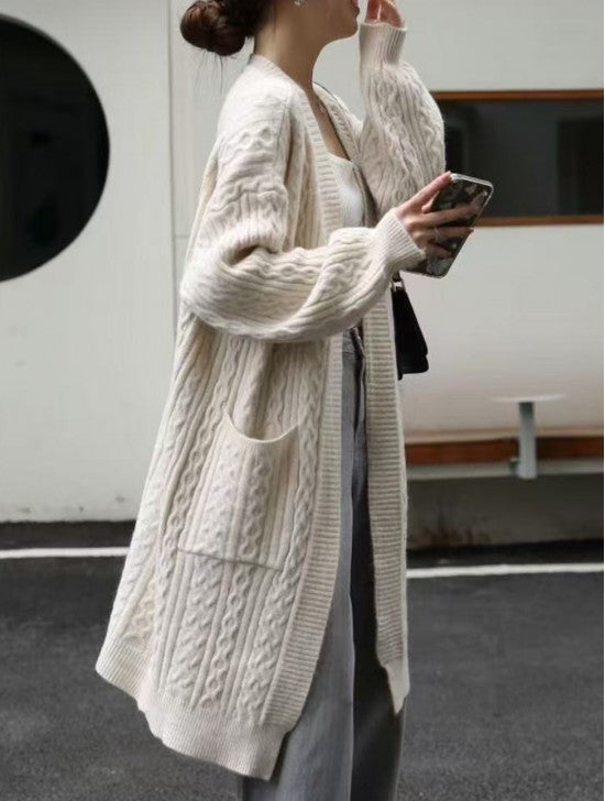 Cable Knit Duster (Only Camel Colour Left ) Cashmere Cobwebs