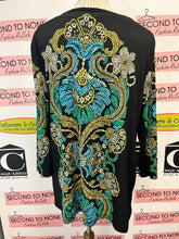 Load image into Gallery viewer, Ornate Printed & Bling Top (Size L)