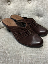 Load image into Gallery viewer, Clarks Leather Heeled Mules (Size 10)
