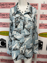 Load image into Gallery viewer, Karl Lagerfeld "Eiffel Tower" Blouse (Size XL)