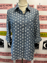 Load image into Gallery viewer, Tommy Hilfiger Denim Polka Dot Top (Size M)