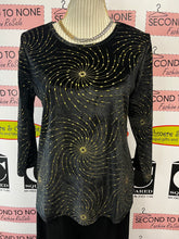 Charger l'image dans la galerie, Stretch Velvet With Gold Design Top