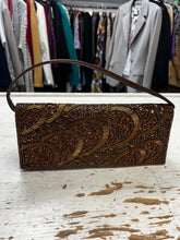 Load image into Gallery viewer, Vintage Brown Beaded Evening Bag