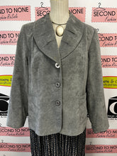 Cargar imagen en el visor de la galería, Tribal Faux Suede Jacket (Size 12)