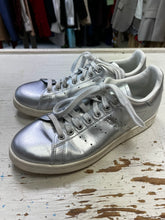 Load image into Gallery viewer, Adidas Stan Smith Silver Sneakers (Size 7 1/2)