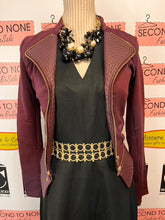 Load image into Gallery viewer, NWT Burgundy Moto Jacket (Size S)