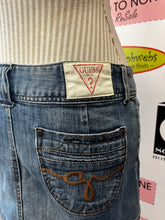 Load image into Gallery viewer, Guess Y2K Micro Mini Denim Skirt (Size 29)