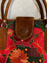 Load image into Gallery viewer, Bazarte Hand Embroidered Floral Tote Bag