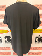 Load image into Gallery viewer, Anne Klein Black Split Tee (Size M)