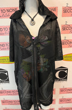 Load image into Gallery viewer, Krista Hooded Mesh Cover Up (Size L)