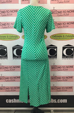 Load image into Gallery viewer, Vibrant Green Striped T-Shirt Dress