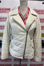 Load image into Gallery viewer, Danier Winter White Leather Jacket (Size S)