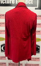 Load image into Gallery viewer, Vintage Pretty Woman Sparkly Red Top & Cardigan Set (Size S)