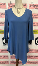 Load image into Gallery viewer, Deep Blue Asymetrical Hem Tunic (Size S)