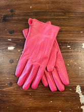Charger l'image dans la galerie, Coral Pink Leather Gloves (Size S)