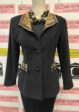 Load image into Gallery viewer, Vintage Animal Print Accent Blazer (Size 6)