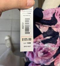 Cargar imagen en el visor de la galería, R&M Michaels Pink Floral Overlay & Dress (Size 14W)