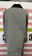 Load image into Gallery viewer, Vintage B&W Gingham Jacket & Skirt Set (Size L/XL)