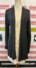 Load image into Gallery viewer, Renuar Charcoal Ribbed Maxi Cardigan (Size L)