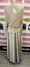 Load image into Gallery viewer, Vintage 2pc Knit/Satin Long Dress + Tie Waist Shrug (Size 20)
