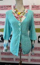 Load image into Gallery viewer, Lu Lu-B Aqua Knit Shawl (Size XL)
