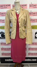 Cargar imagen en el visor de la galería, *AS-IS* Danier Tan Cropped Genuine Leather Coat (Size M)