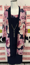 Cargar imagen en el visor de la galería, R&M Michaels Pink Floral Overlay & Dress (Size 14W)