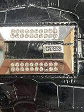 Load image into Gallery viewer, Black Faux Alligator Guess Crossbody