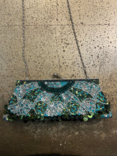 Load image into Gallery viewer, Green & Silver Y2K Sequin Evening Bag