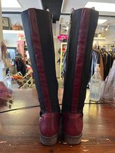 Charger l'image dans la galerie, Red Leather Double Zipper Boots (Size 7)