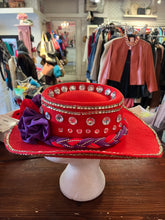 Charger l'image dans la galerie, *AS IS* Bedazzled Red Felt Hat