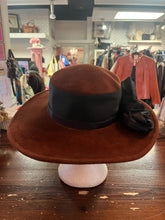 Charger l'image dans la galerie, Brown Velour Wide Brim Hat