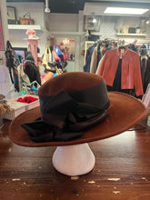 Charger l'image dans la galerie, Brown Velour Wide Brim Hat