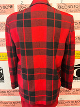 Load image into Gallery viewer, Vintage Plum Tree Red Plaid Blazer (Size 7/8)