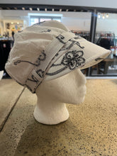 Load image into Gallery viewer, Sartorial Crown B&W Floral Embroidered Sun Cloche Hat