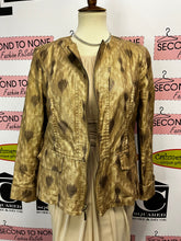Load image into Gallery viewer, Chico’s Metallic Gold Jacket (Size M/Chico’s 1)