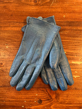 Load image into Gallery viewer, Teal Leather Gloves (Size S)