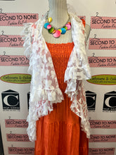 Cargar imagen en el visor de la galería, White Sheer Sleeveless Overlay (One Size Fits Most)