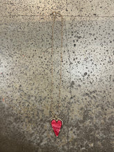 Load image into Gallery viewer, Red & Gold Dainty Heart Necklace