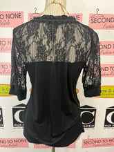Load image into Gallery viewer, Black Half Lace T-Shirt