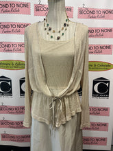 Load image into Gallery viewer, Vintage 2pc Knit/Satin Long Dress + Tie Waist Shrug (Size 20)