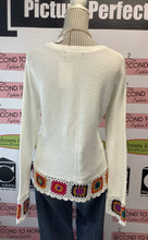 Load image into Gallery viewer, Joseph A. Granny Square Trim Crochet Top (Size L)