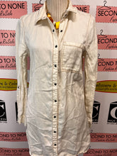 Load image into Gallery viewer, Ivory Linen Blend T-Shirt Dress (Size S)
