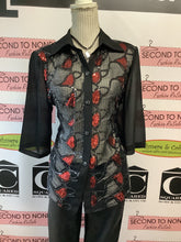 Charger l'image dans la galerie, Temptation Red & Black Sequin Button Up (Size M)