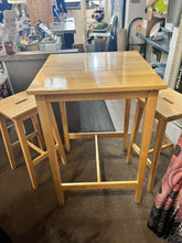 Load image into Gallery viewer, Ikea 3-Piece Bar-Height Table & Stools