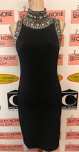 Charger l'image dans la galerie, Joseph Ribkoff Rhinestone Encrusted Little Black Dress (Size 8)