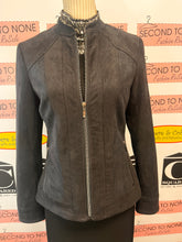 Charger l'image dans la galerie, Tribal Basic Black Faux Suede Jacket (Size 4)