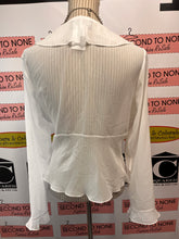 Charger l'image dans la galerie, Frank Lyman Sheer White Tie Up Blouse (Size 8)