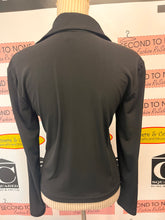 Load image into Gallery viewer, Joseph Ribkoff Black Ruched Front Zip Top (Size 12)